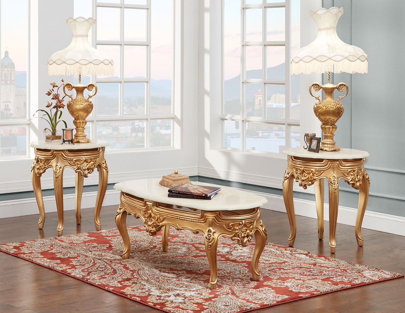 116AM Luxury Marble Top Occasional Table  