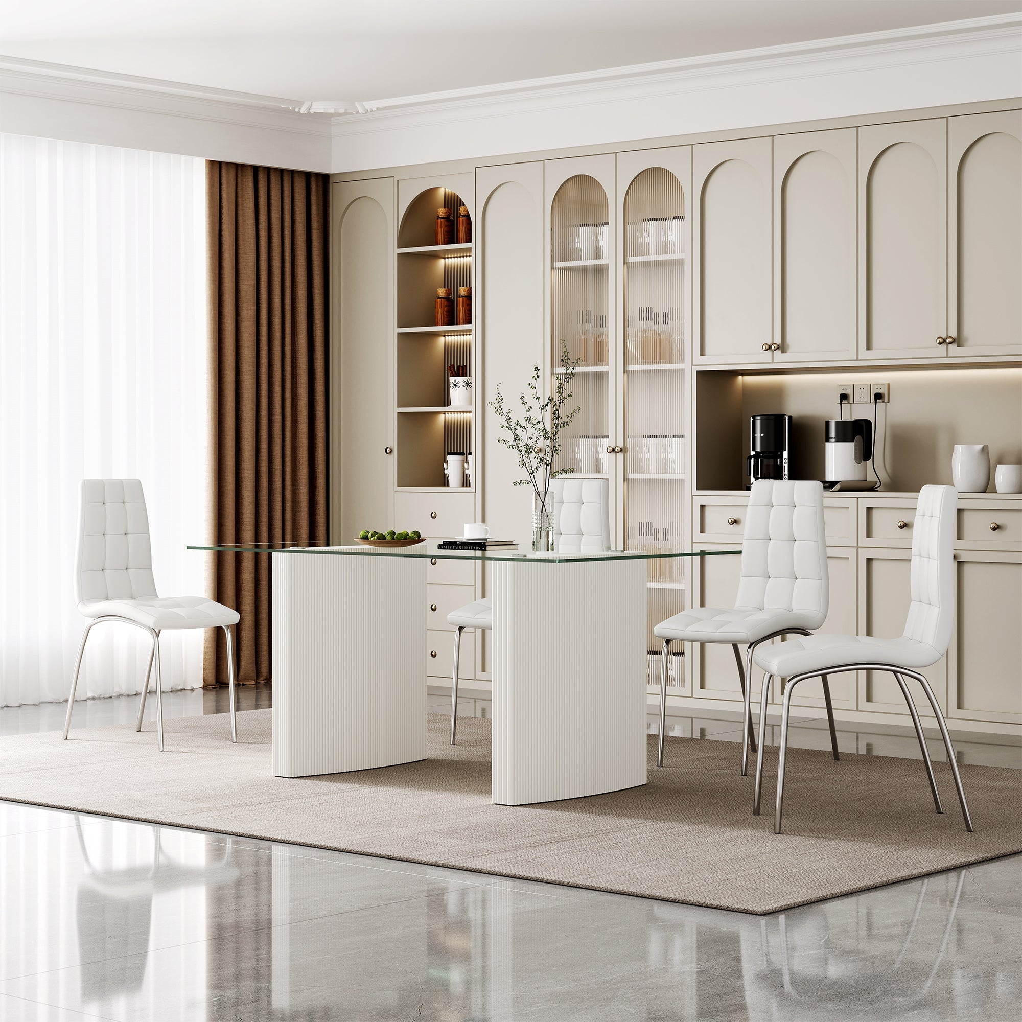 GLASS / MDF Size: L62.99 x W35.43 x H29.53