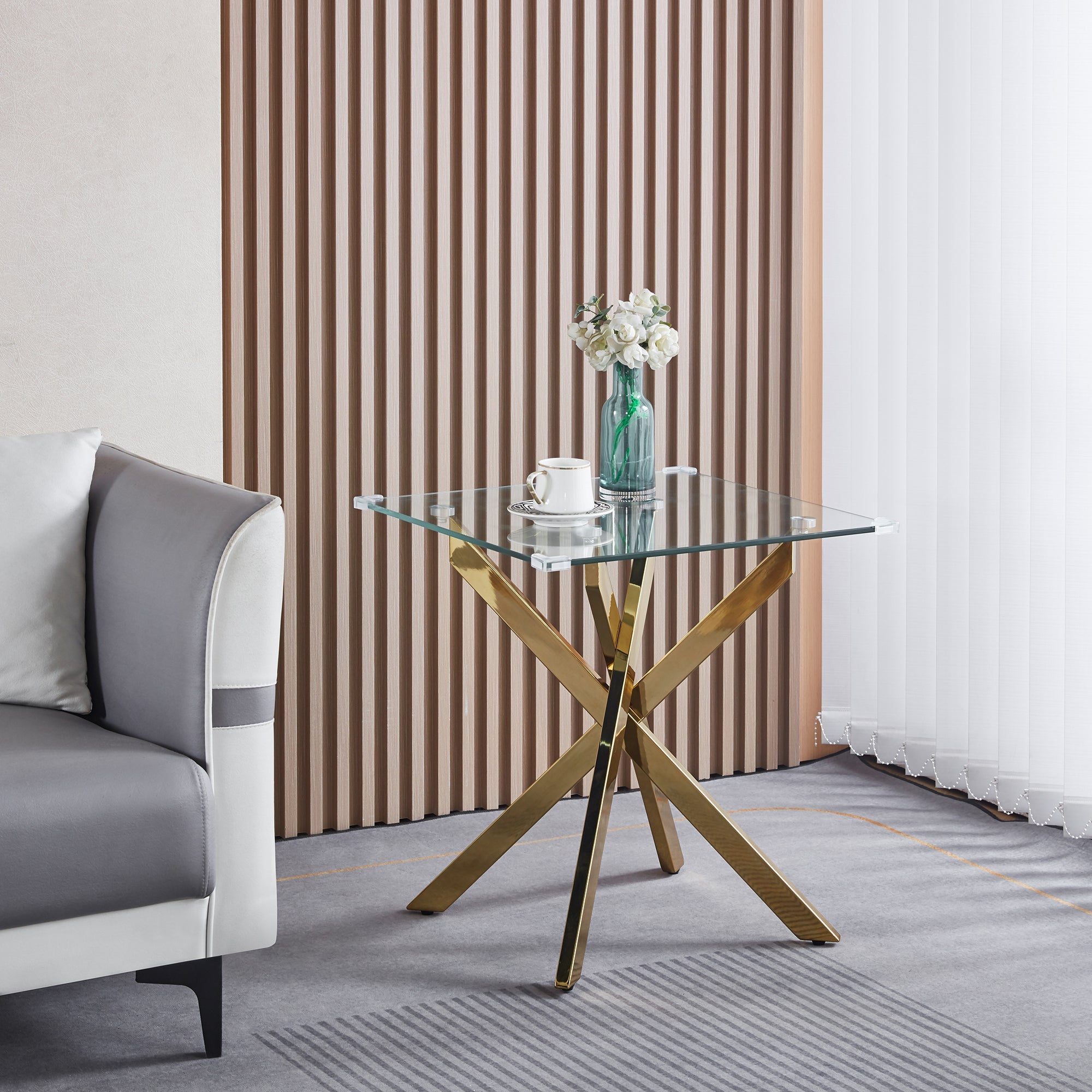 8MM GLASS / METAL Size: L20.08 x W20.08 x H22.05