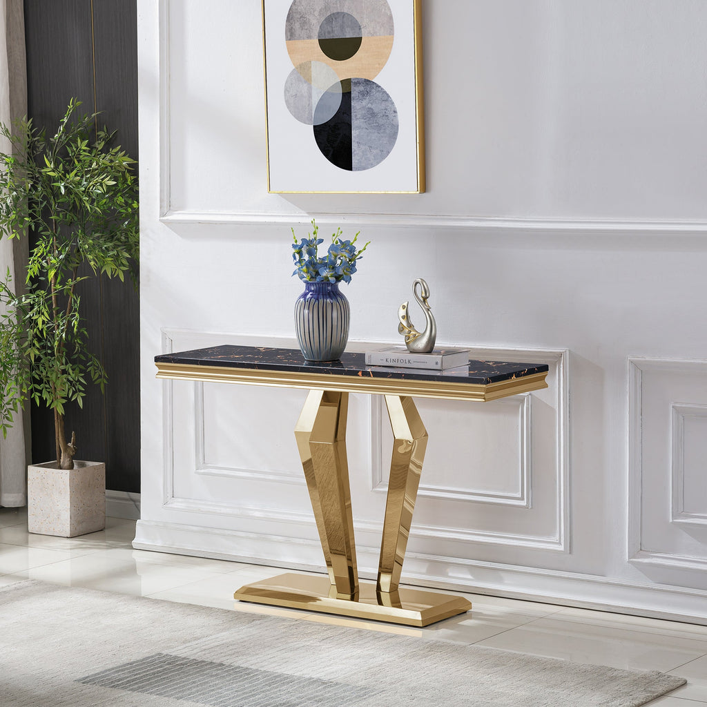 CONSOLE TABLE SIZE: 46.85"Lx14.96"Dx31.50"H