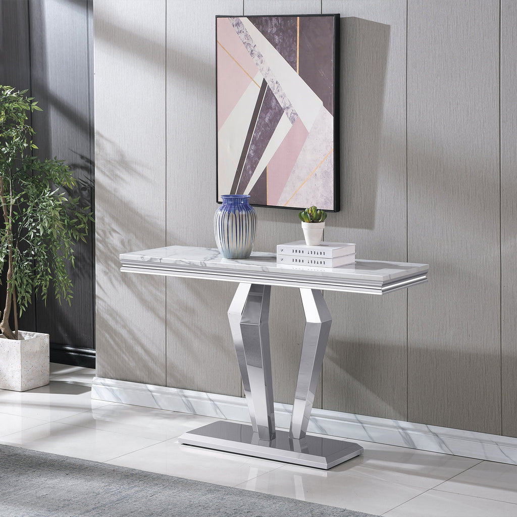CONSOLE TABLE SIZE: 46.85"Lx14.96"Dx31.50"H