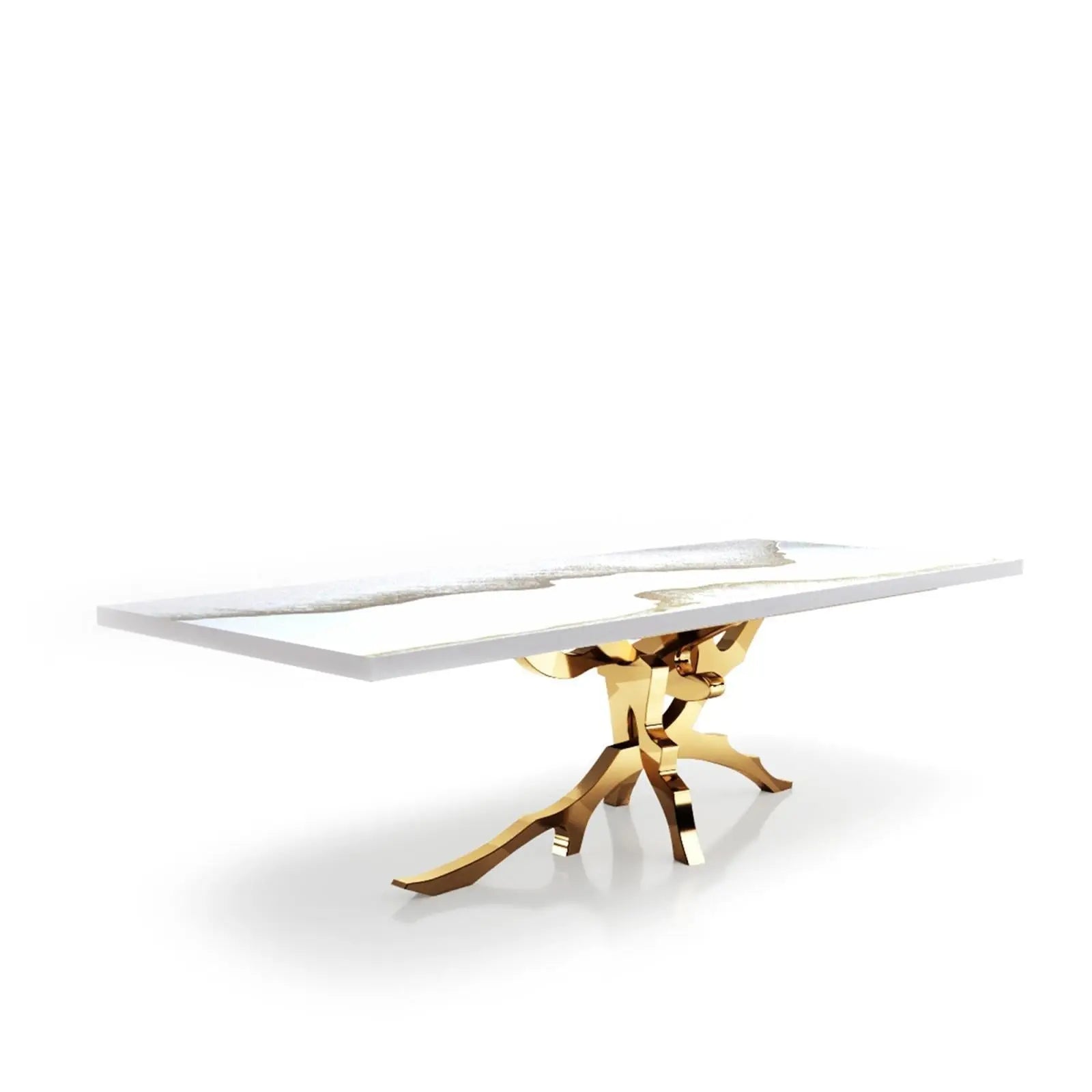 Albero Titanium Gold Art Top Dining Tables